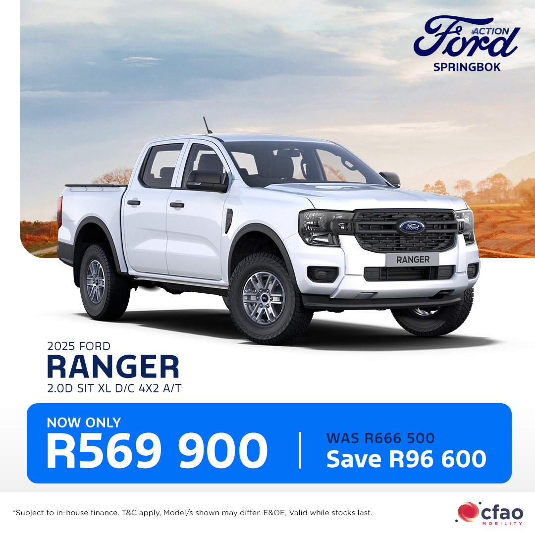 Action - 2025 Ford Ranger 2.0D SIT XL D/C 4x2 A/T From R569 900* 🌐 ...