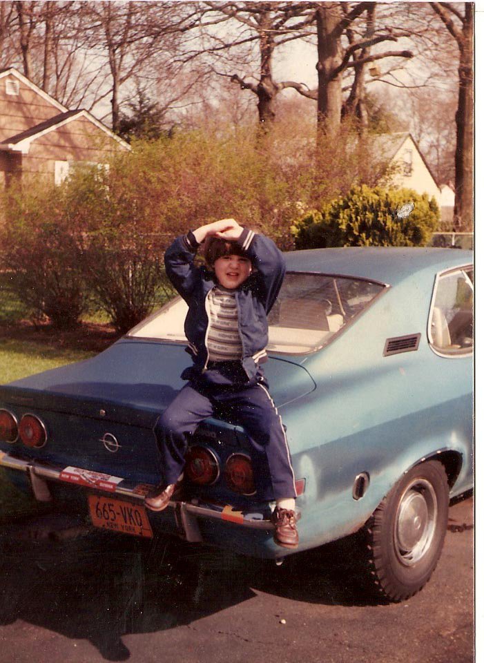 1971 Opel Manta with distinctive Buster Brown hairstyle in the