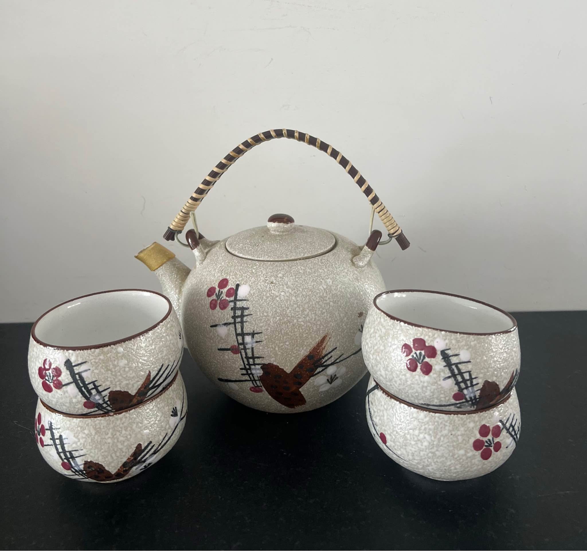 This charming vintage Mascot 974 China tea set from Japan is a