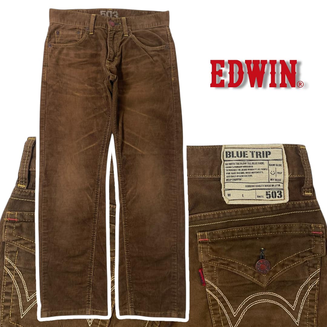 Double - 3 แบรนด์. Edwin 503 🧵 วัดจริงเอว 31 🧵 ยาว 37.5 🧵 ปลายขา 8 🔔 ...