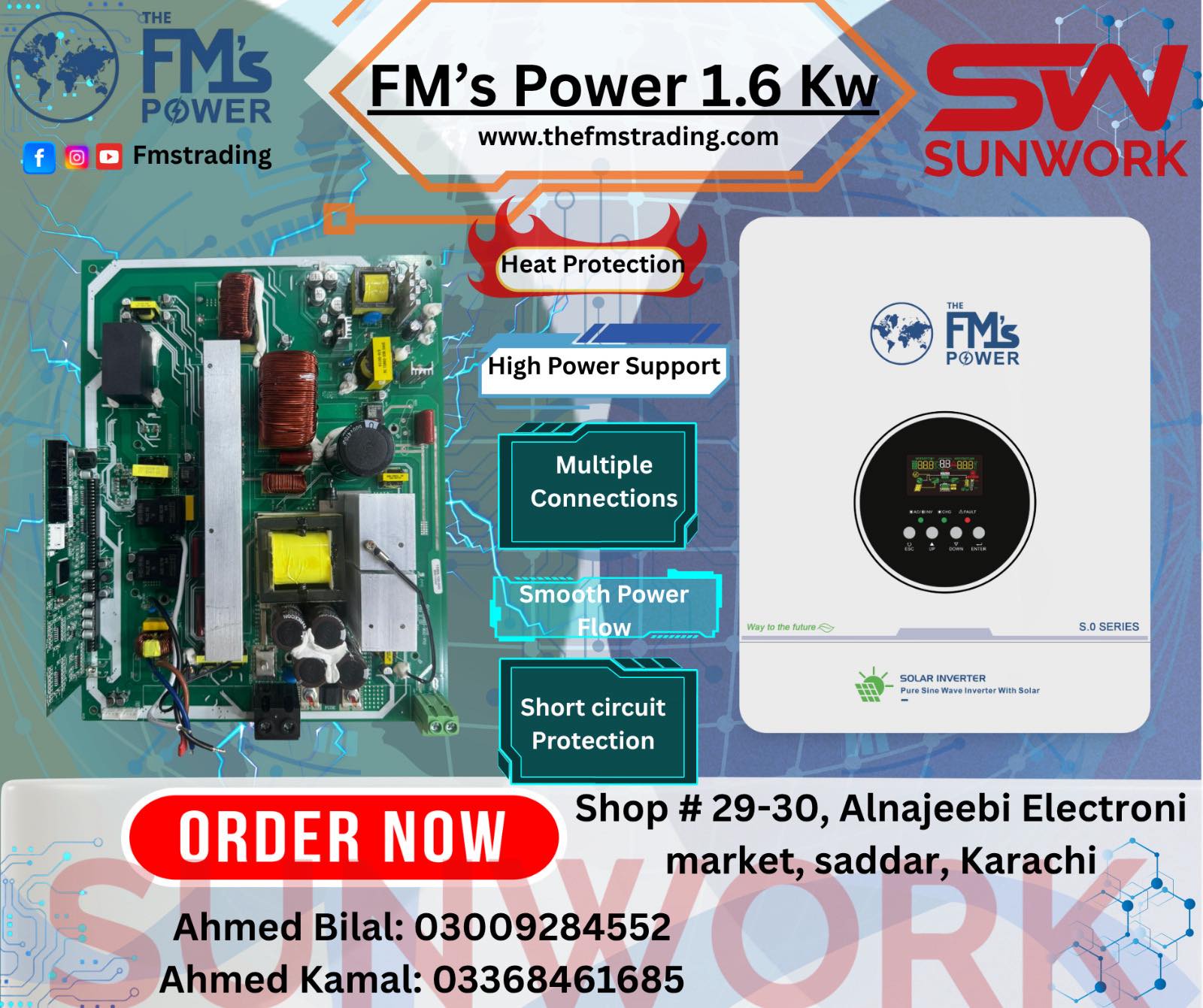 Sunwork - 🔋 Introducing FM’s Power 1.6 kW Solar Inverter! 🔋 Upgrade ...