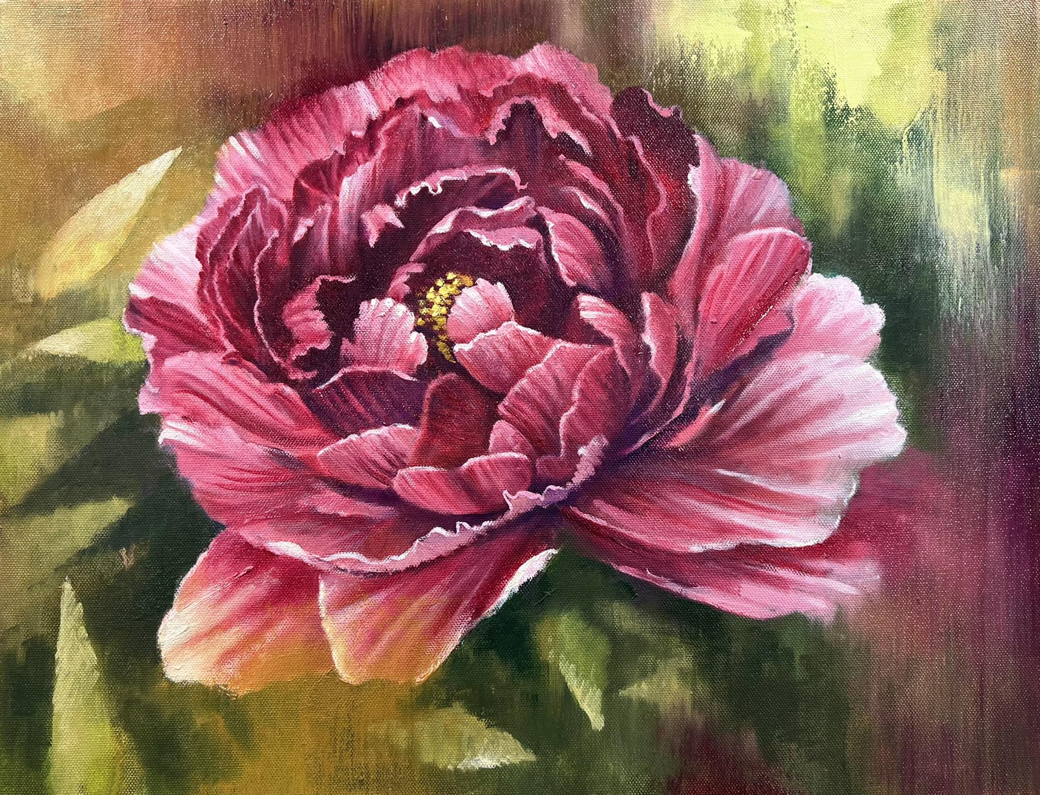 花 油畫 ロシア バラの絵油花オリジナルアート油畫原作風景画アートワーク
