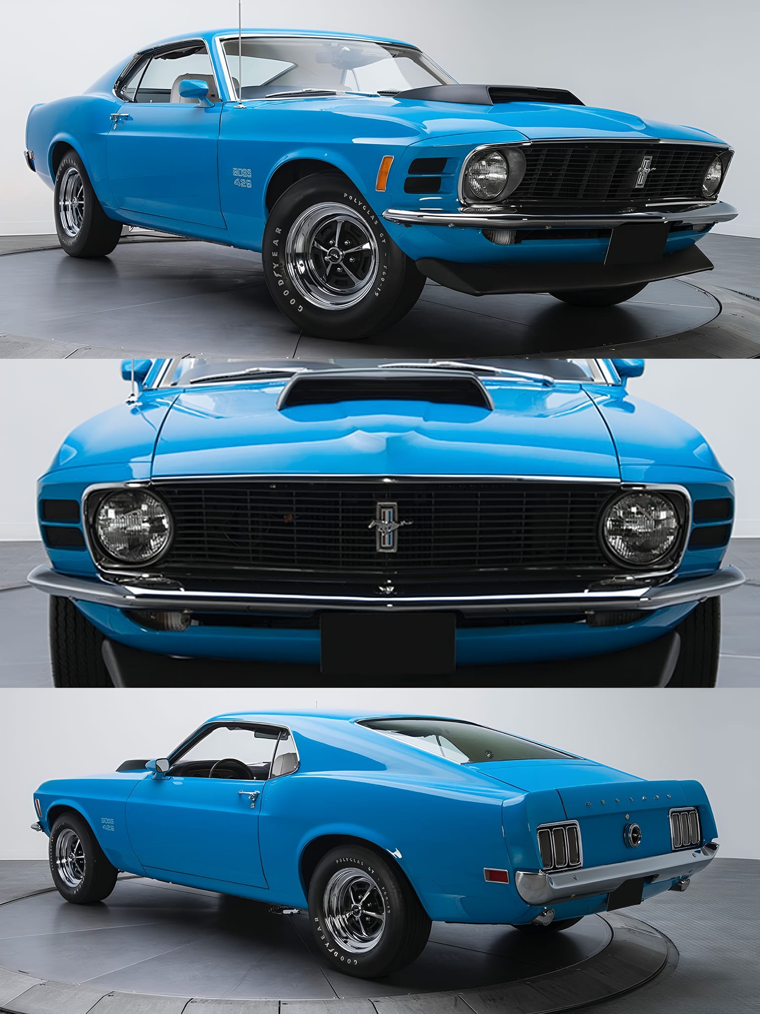 Modèle Réduit Ford Mustang Boss 302 1970 Bleu 1/18 - Ertl American Muscle, Occasion