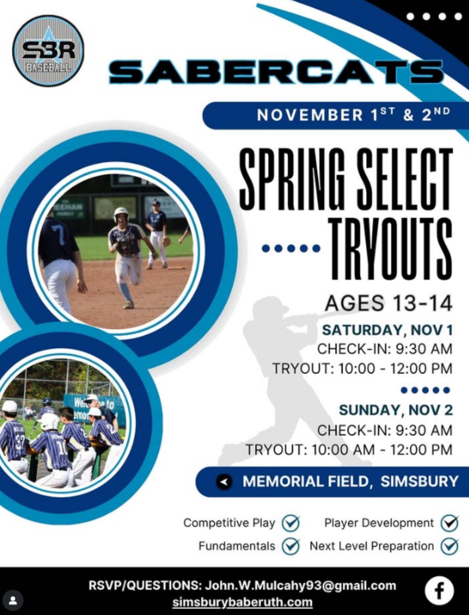 The Simsbury - SIMSBURY BABE RUTH BASEBALL - 2026 U14 SELECT JR ...