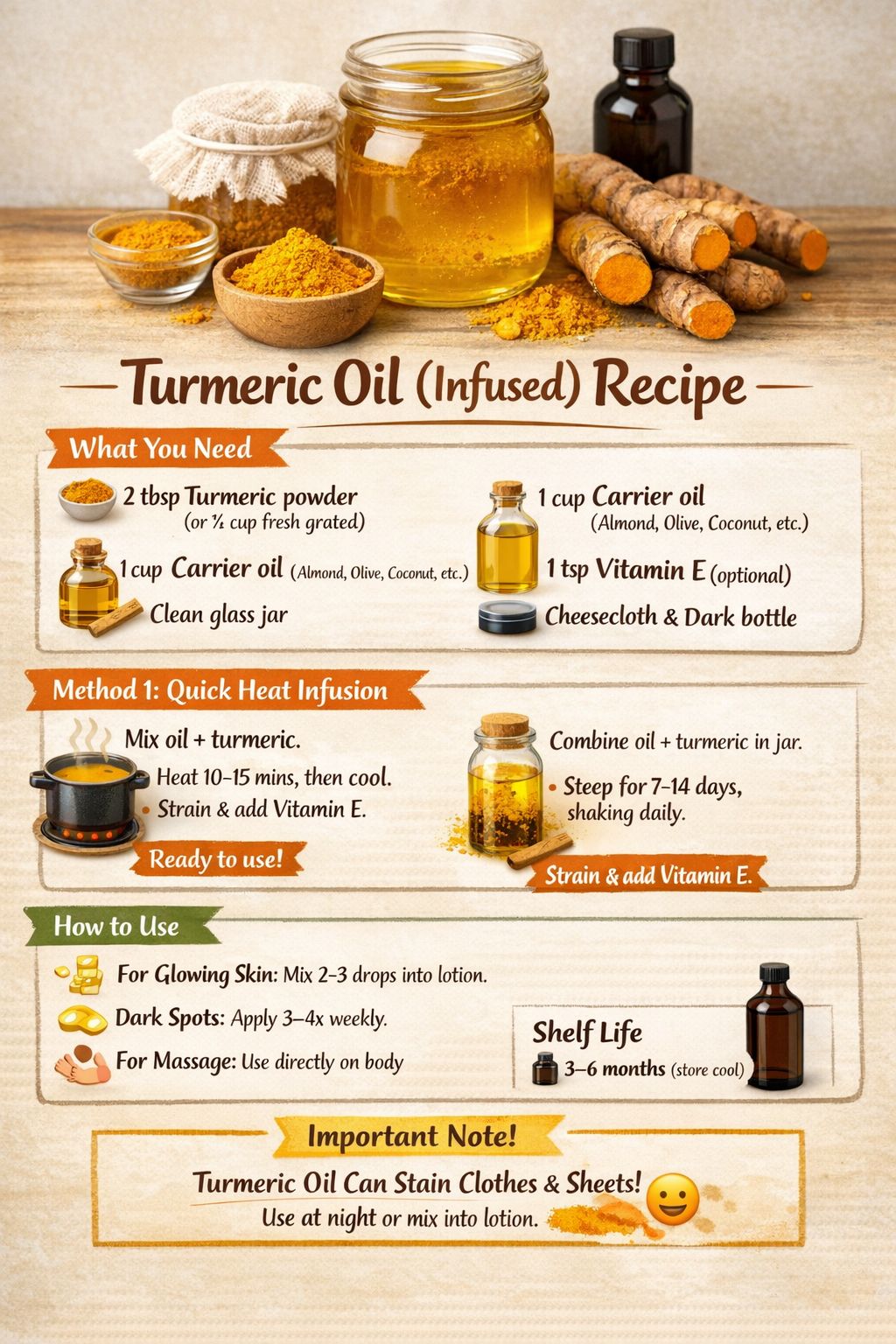 Learn - DIY Turmeric Oil (Infused) Perfect for glowing skin, dark spots ...
