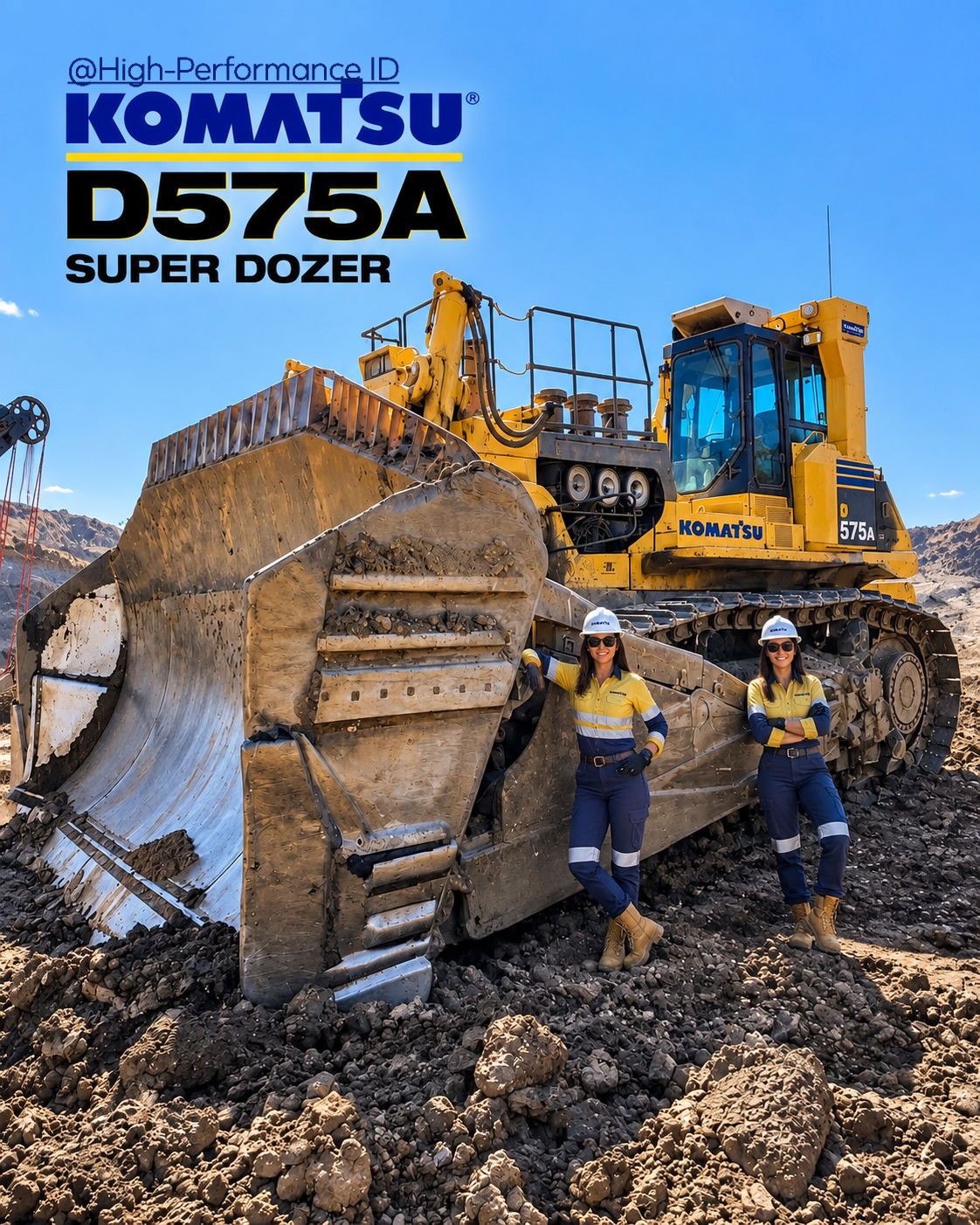 Komatsu D575A-3SD: world's largest production bulldozer