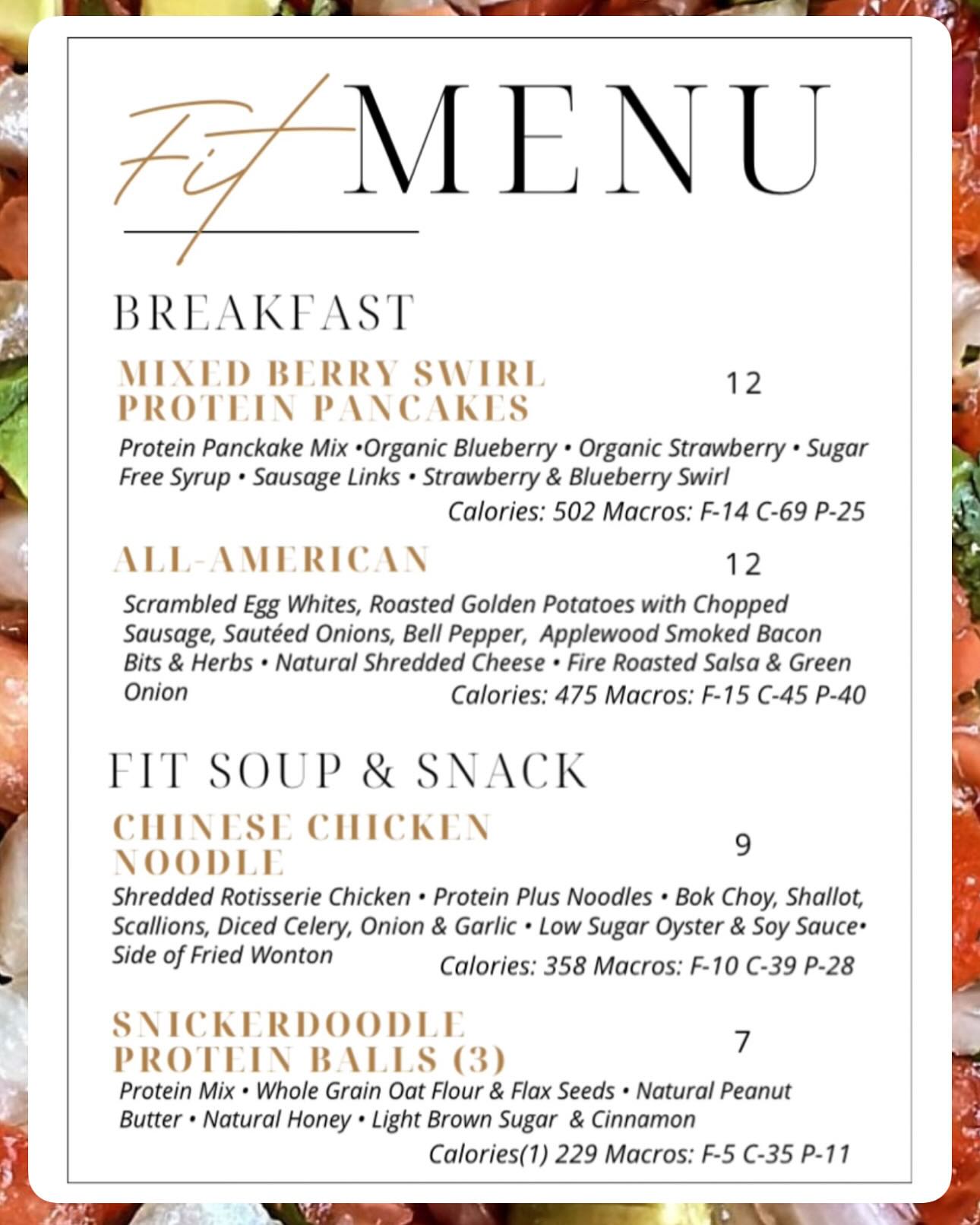 FitMenu - 🎄NEW MENU🎄 This menu is for delivery or pickup... | Facebook