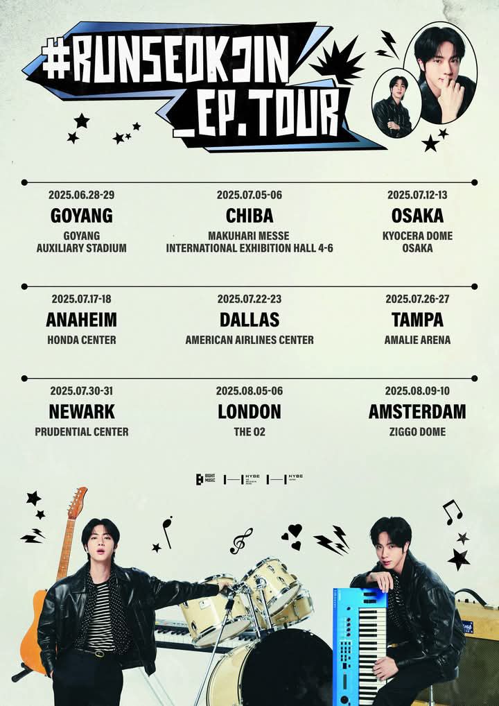 Seokjin tour dates announced for 2025