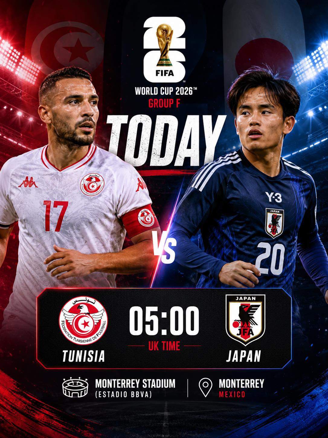 The Japan national team takes on Tunisia tomorrow 🔥 🏆 FIFA World