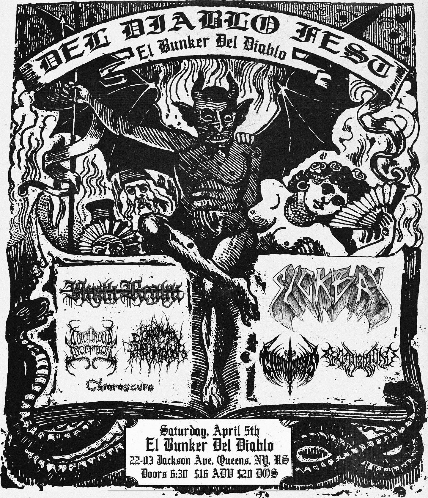 Chiaroscuro - Saturday, April 5th Del Diablo Fest El Bunker Del Diablo ...