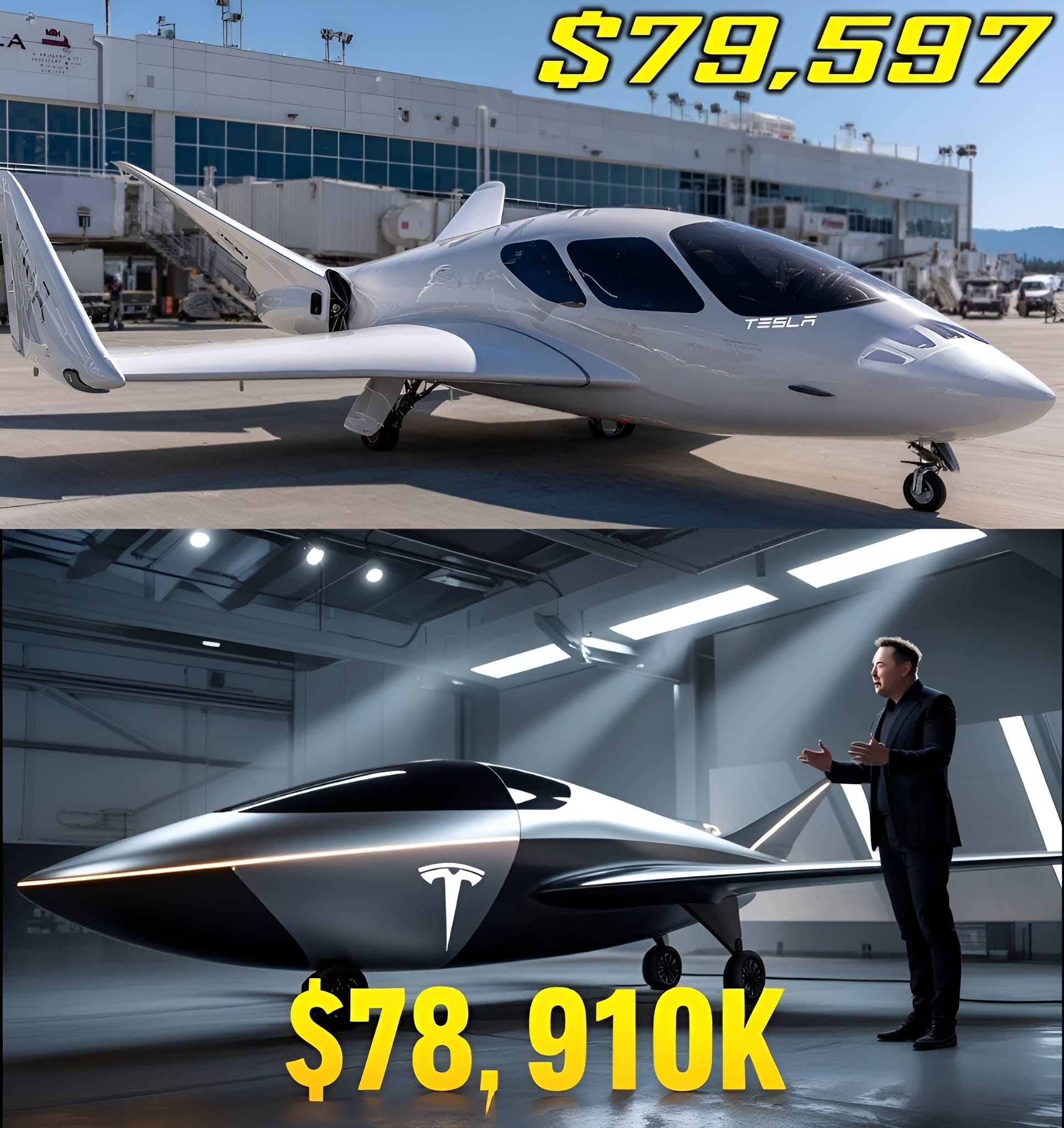 SKY - ️⚡ Elon Musk Unveils the 2026 Tesla Super Electric Plane — Lowest ...