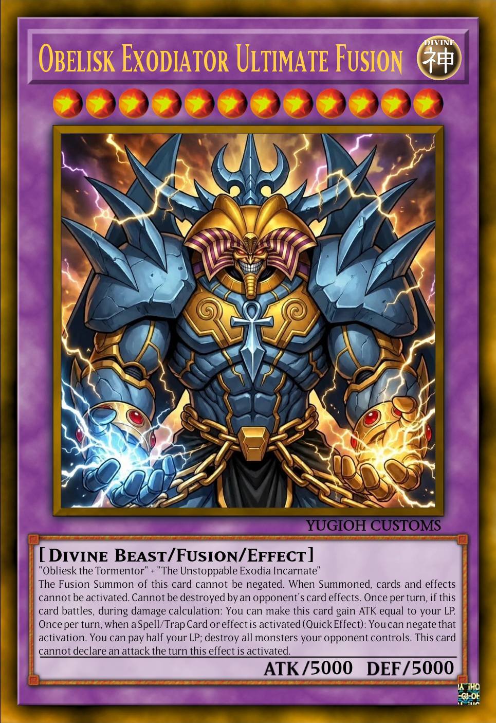 yugioh all god cards fused Mosaic Rare Set of 3 Egyptian God Cards Slifer, Obelisk Ra BP02-EN125, BP02-EN126 & BP02-EN127 : Toys & Games Yu-Gi-Oh! Obelisk Exodiator Ultimate Fusion