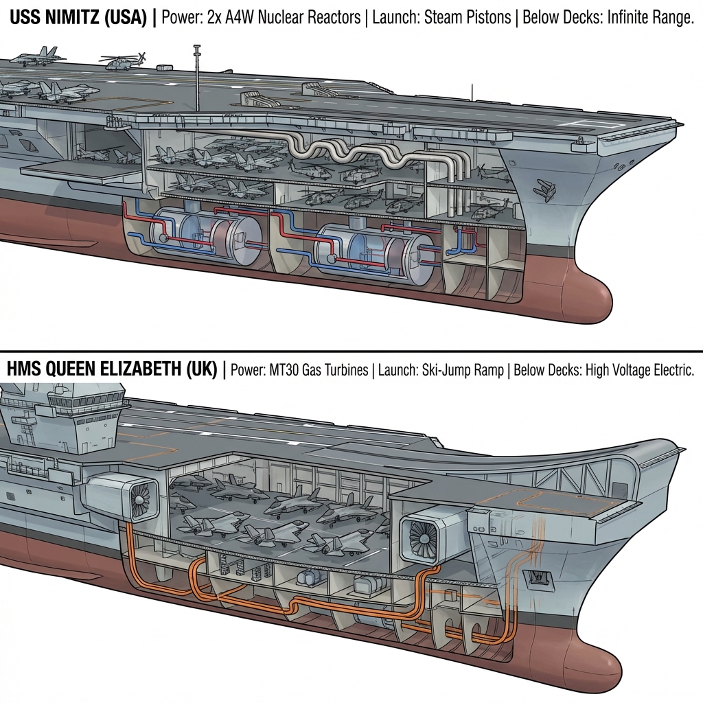Combat - Two supercarriers, two allies, but beneath the flight deck ...