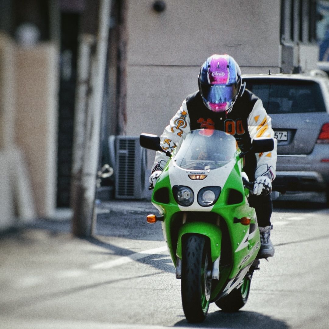 The Kawasaki Ninja ZX-7R is all-out 90s attitude—stiff, planted