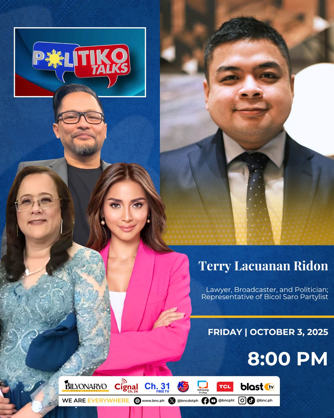 The list of politicians tied to... - Bilyonaryo News Channel | Facebook