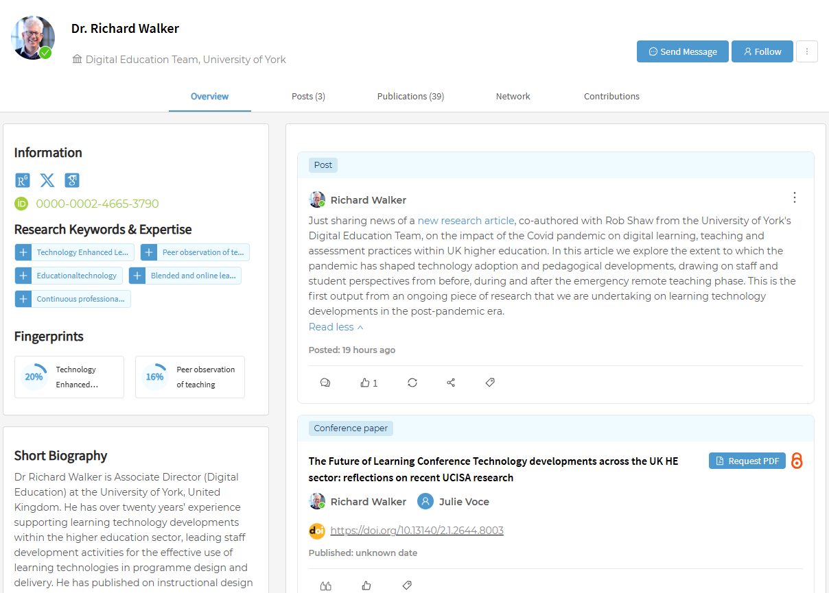💻 Meet Dr. Richard Walker, Associate... - SciProfiles MDPI | Facebook