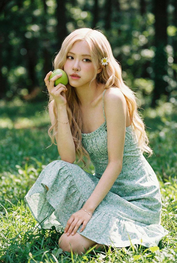 blackpink rose green dress 🥀 Proper Peony