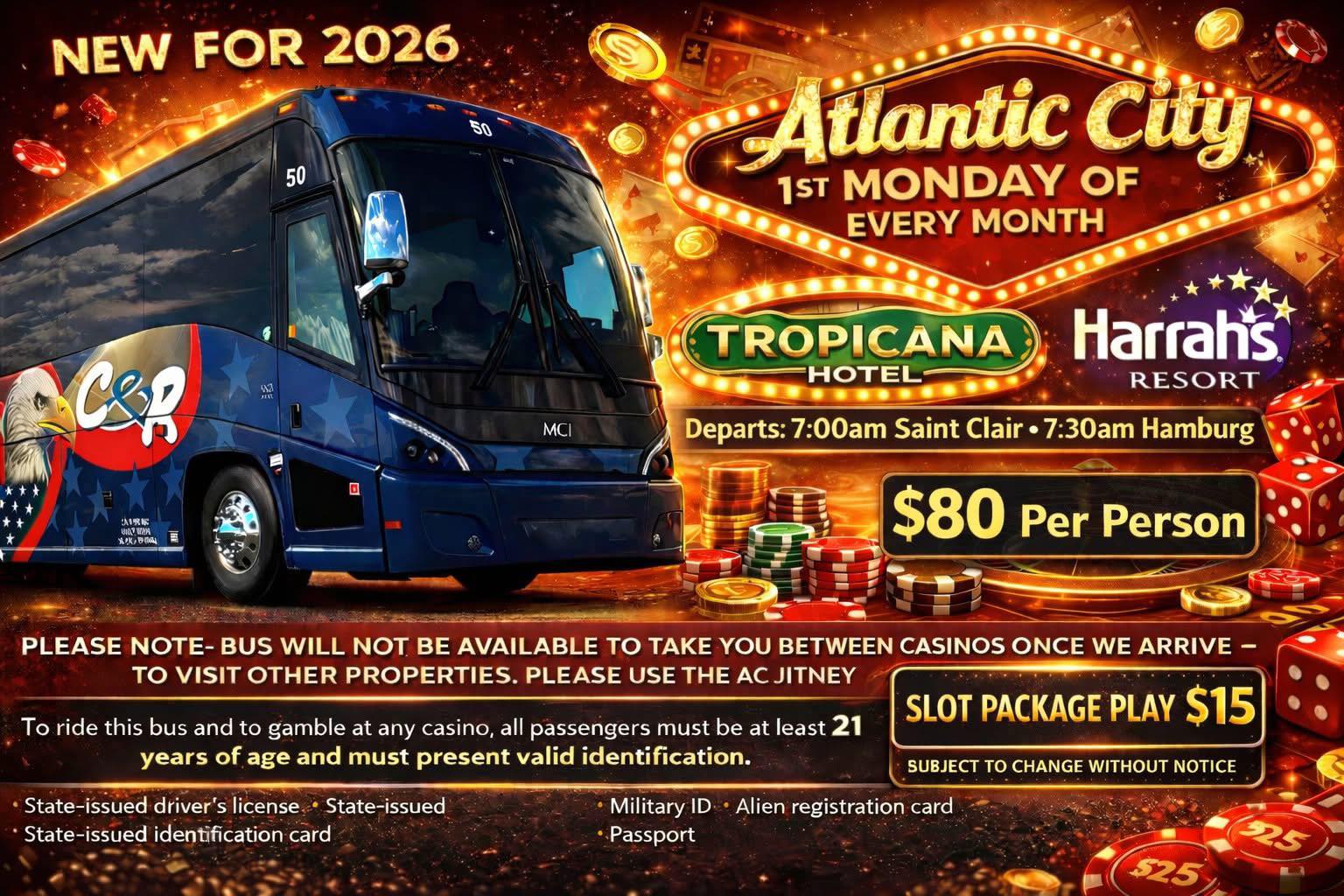 C & R Bus Tours | Saint Clair PA