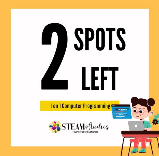 STEAM Studios - 🚨 Only 2 spots left for 1-1 Computer... | Facebook