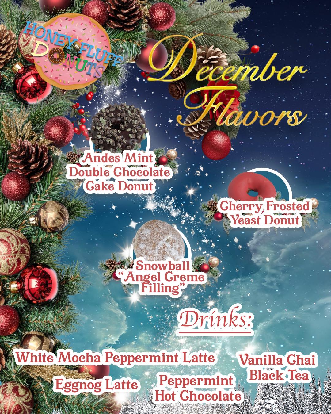 🎄 December just got delicious 🎄... - Honey Fluff Donuts | Facebook