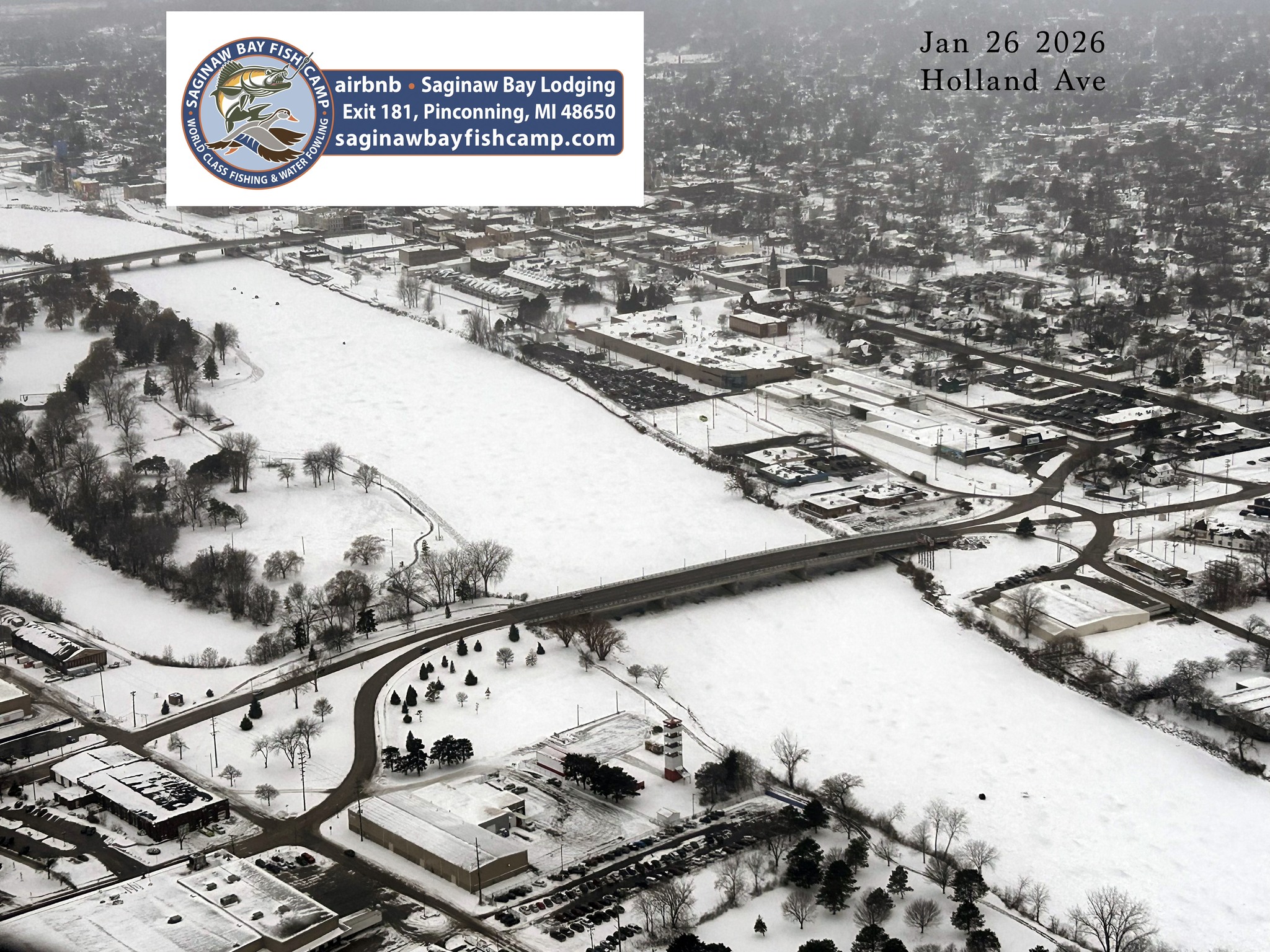Saginaw, MI river report for January 26 2026