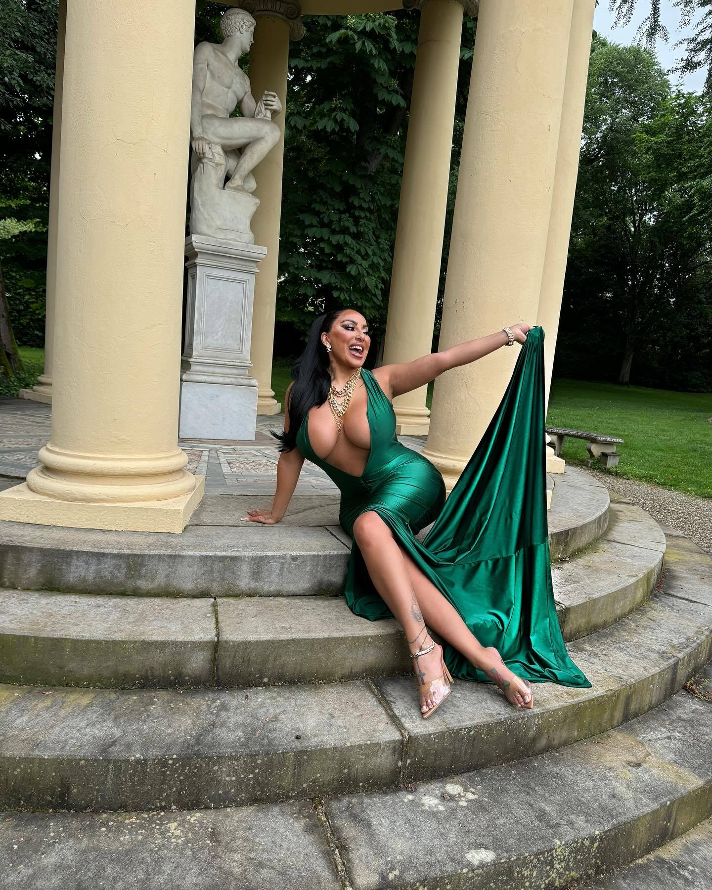 kiara mia green dress 💋💋 #kiaramia length-Midi