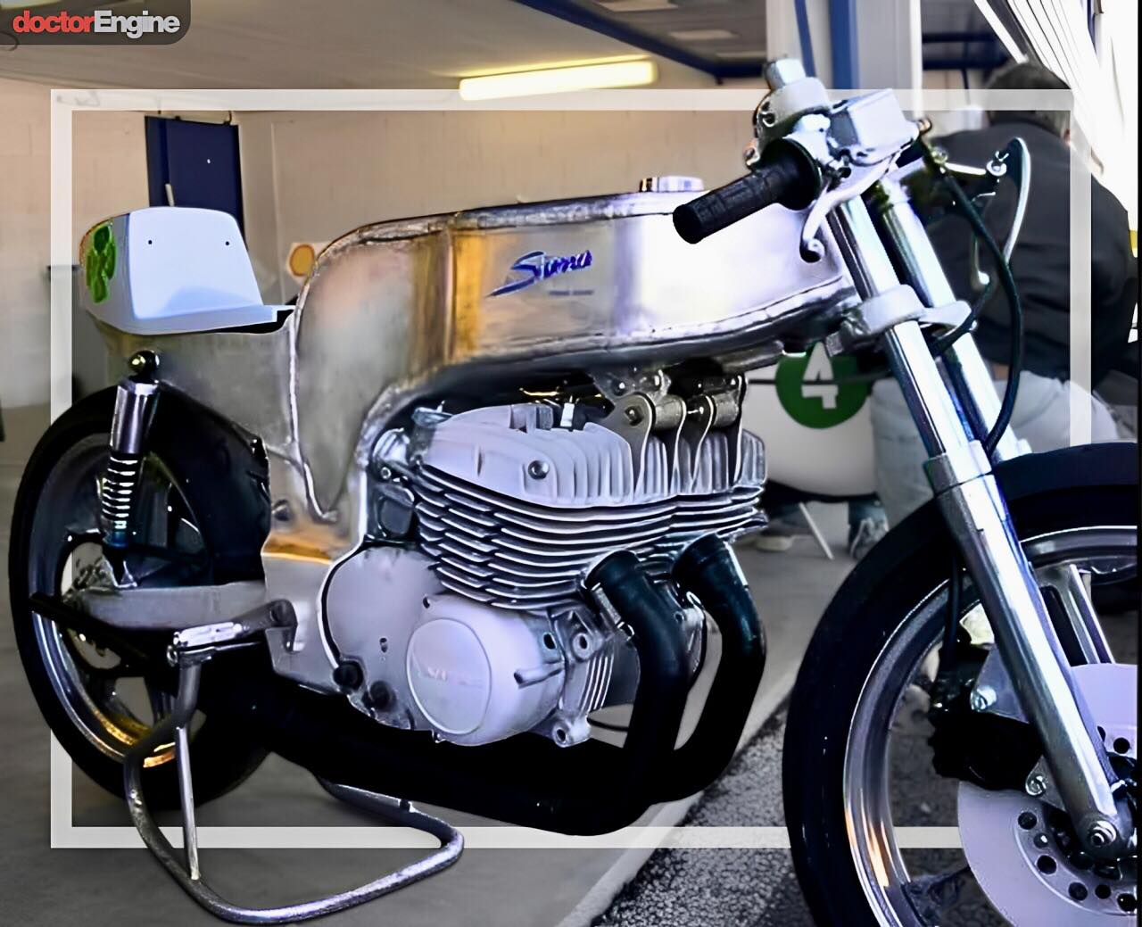 Custom Yoshi motorcycle with unique features
