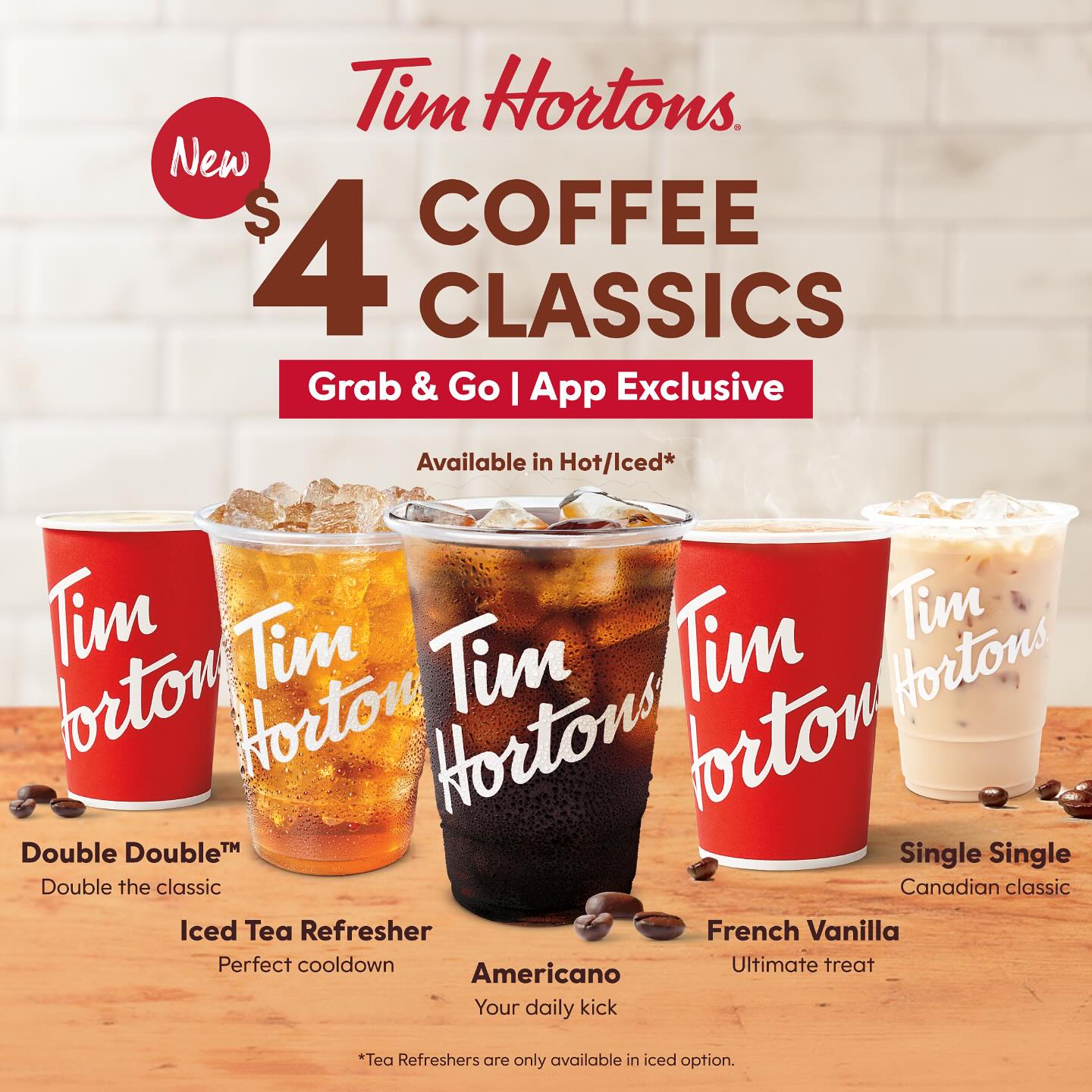 Your favourites, now just $4! ☕ ... - Tim Hortons Singapore | Facebook