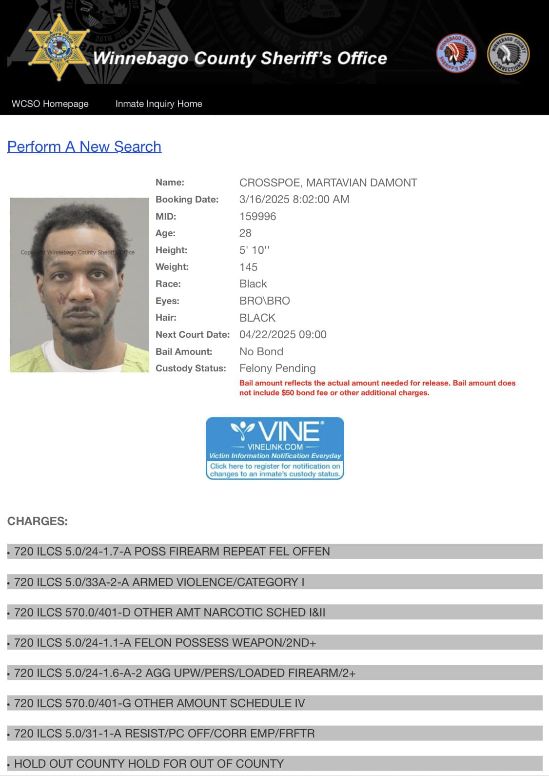 Traffic Stop Yields a Draco AK-47 Pistol and Narcotics in Sugar Grove  Township ** March 28, 2025 Location: Illinois Route 47 at Finley Road,  Sugar Grove Township Time: 1629 hours Incident: