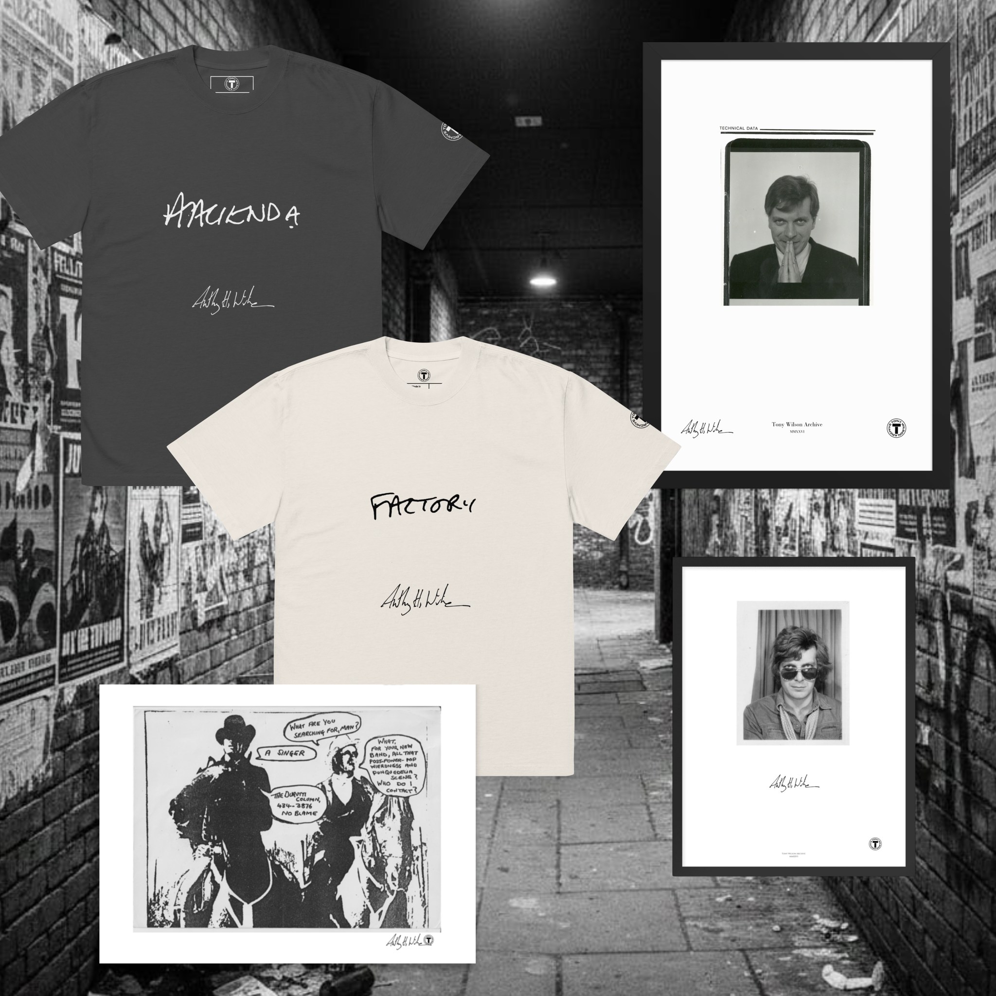 Tony Wilson Archive releases Joy Division posters and t-shirts