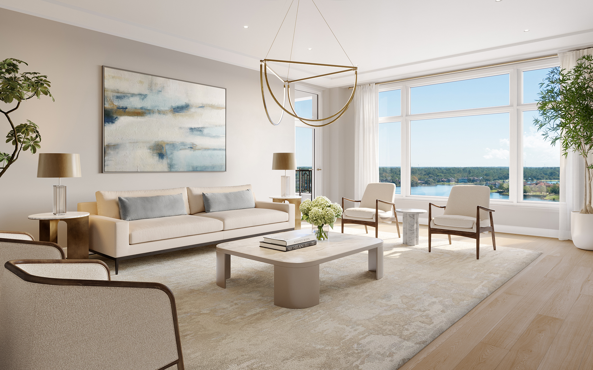 The Residences - Large windows frame lakeside views, giving each ...