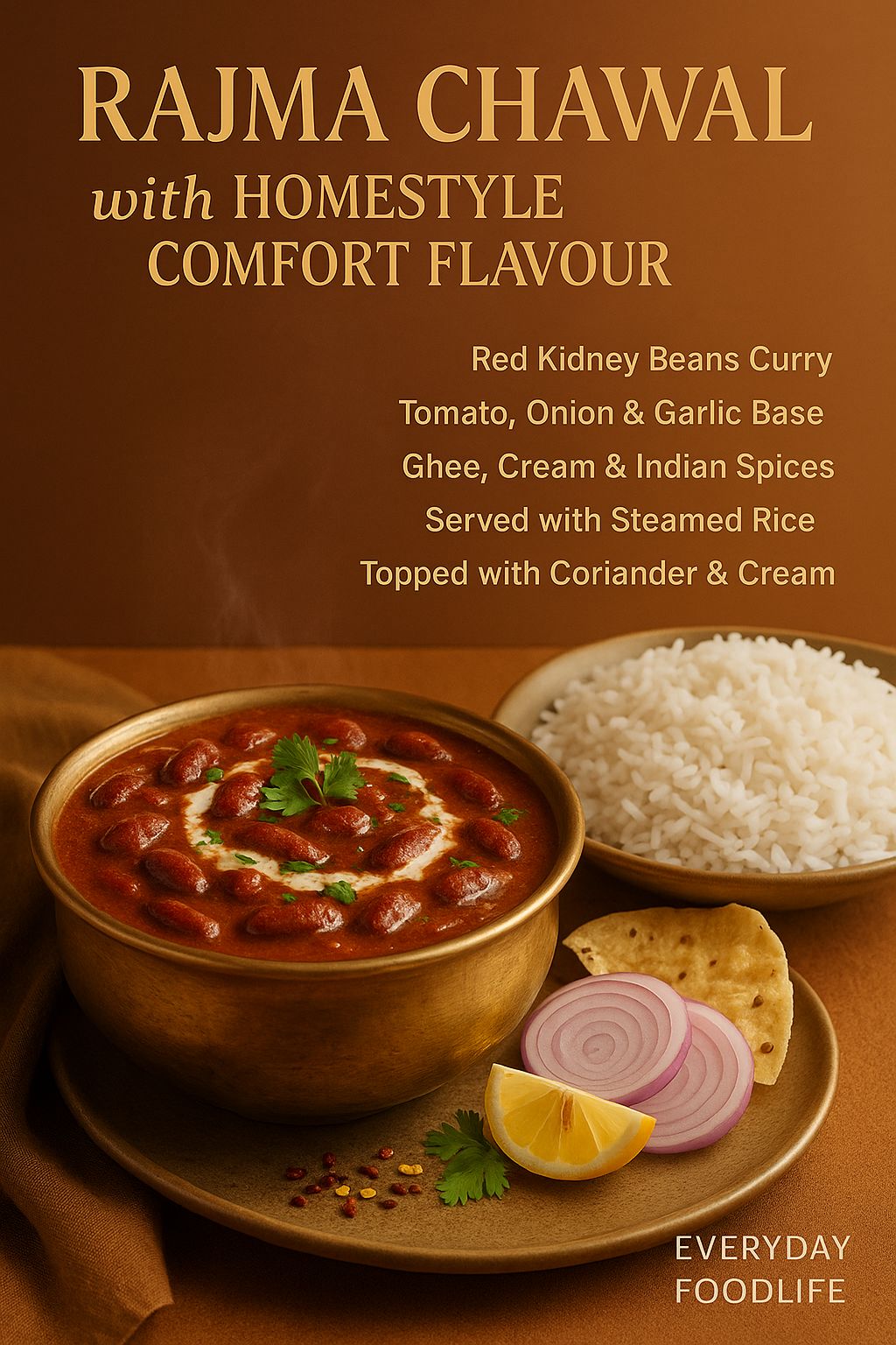 Everyday - Rajma Chawal Recipe 👇 1. Soak the Rajma: Take 1 cup rajma ...