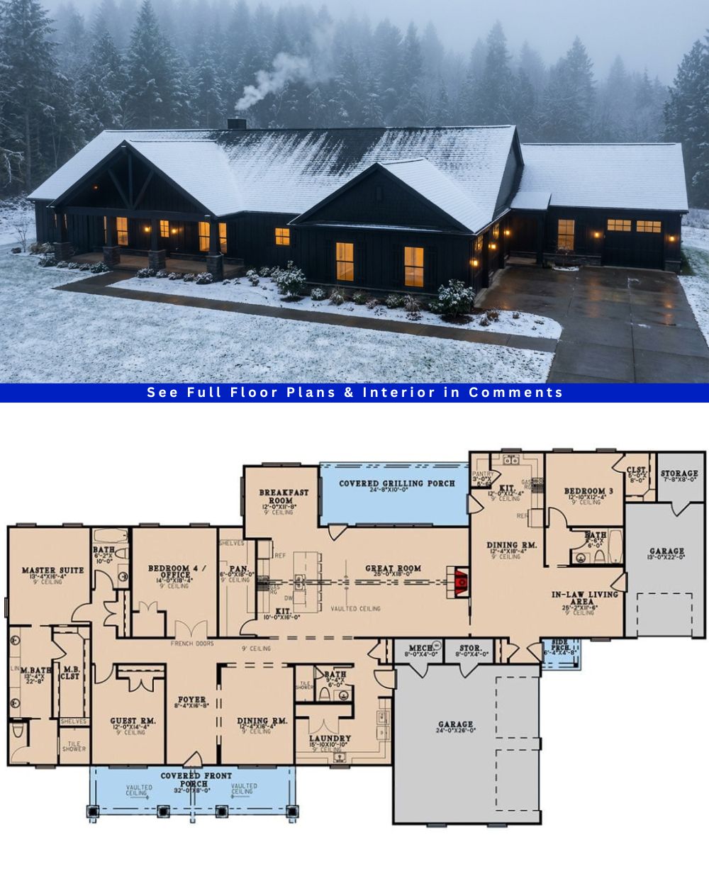 Classic - Discover the charm of this Multi-generational Ranch Home Plan ...