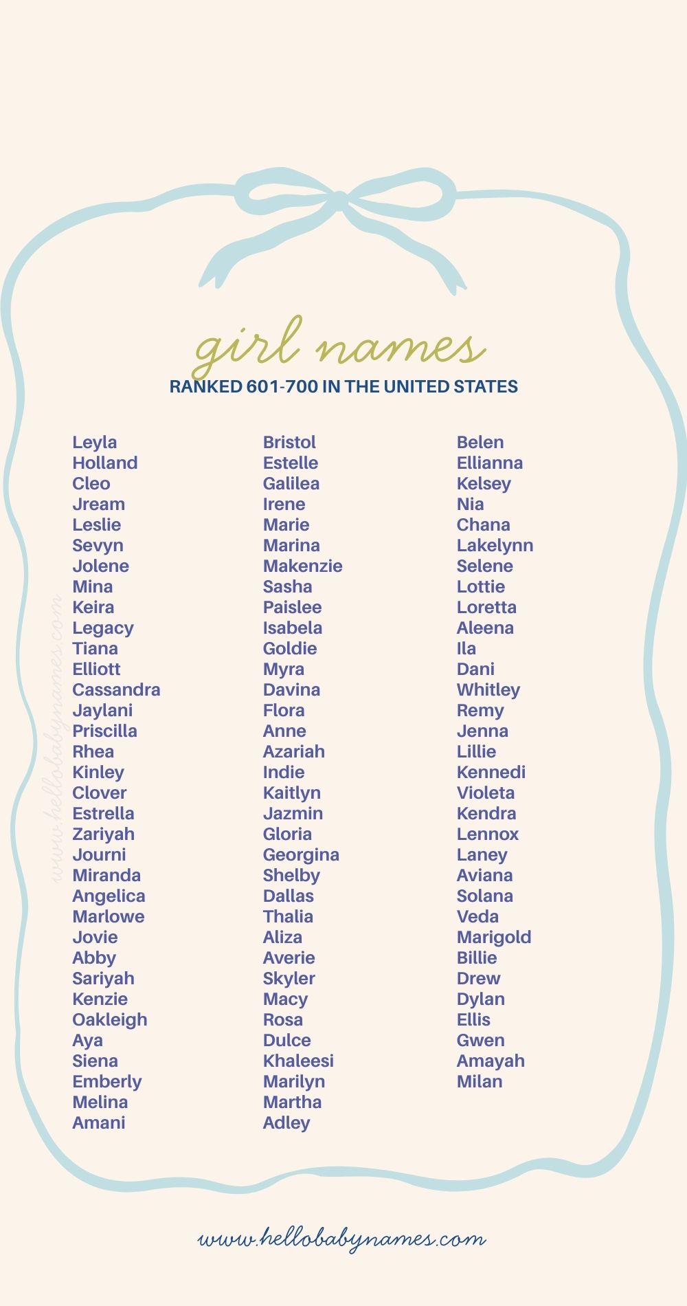Only 600 girls have this name… See more