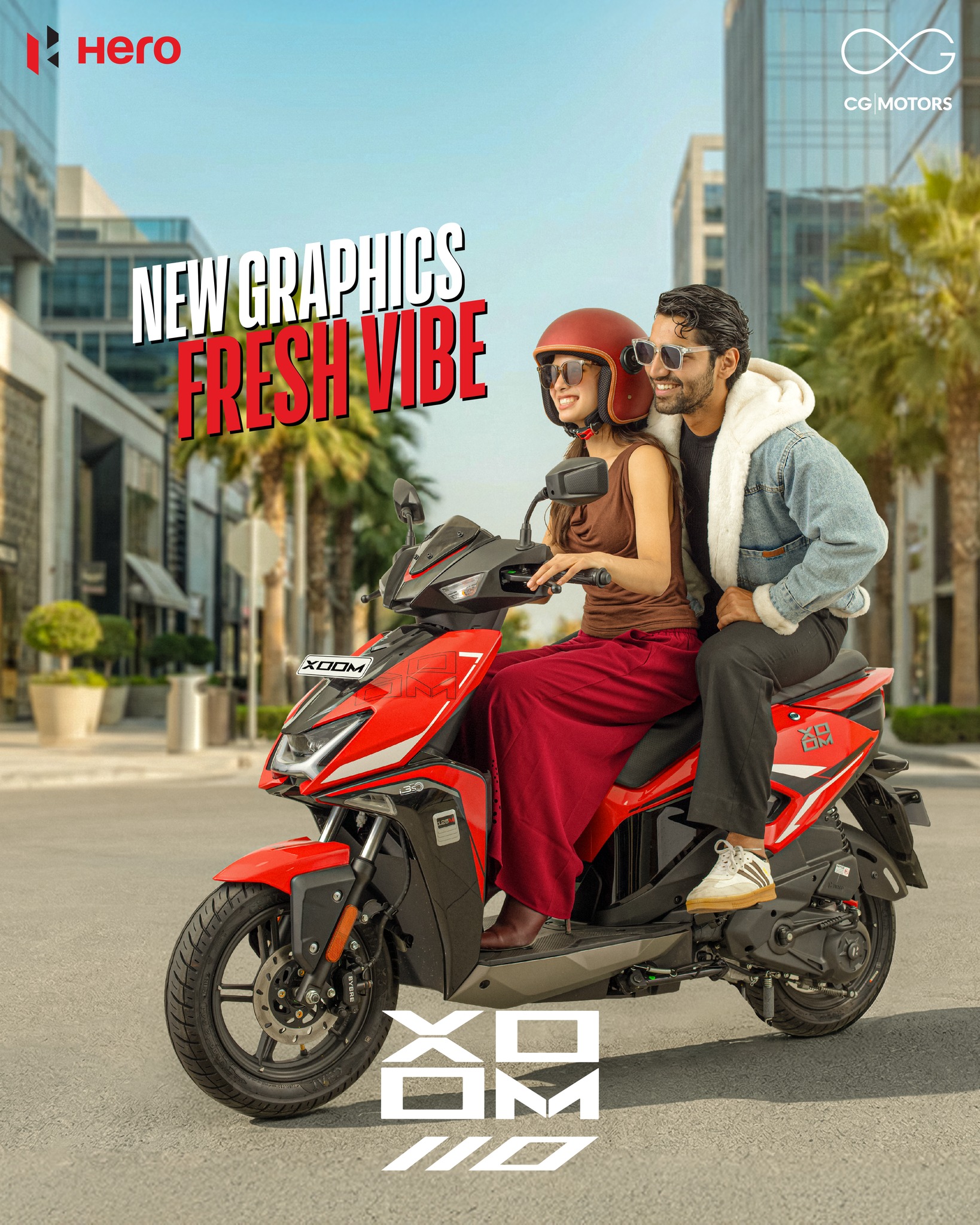 New graphics, fresh vibe. Meet the Hero Xoom 110 designed to turn