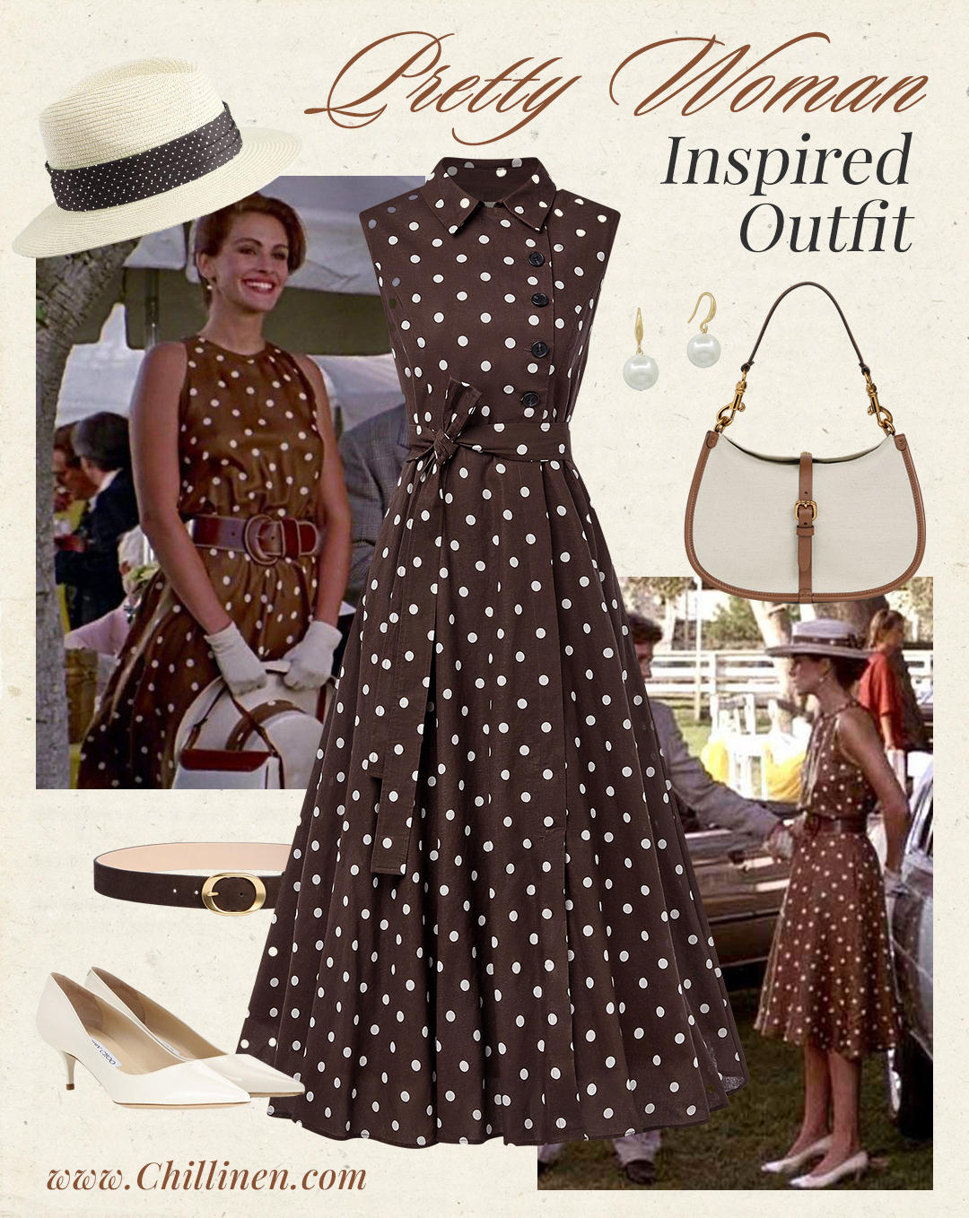 Timeless polka dot fashion inspired by Audrey Hepburn and Pretty Woman
