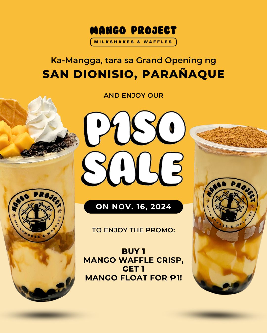 UPDATE: Due to... - Mango Project Milkshakes and Waffles