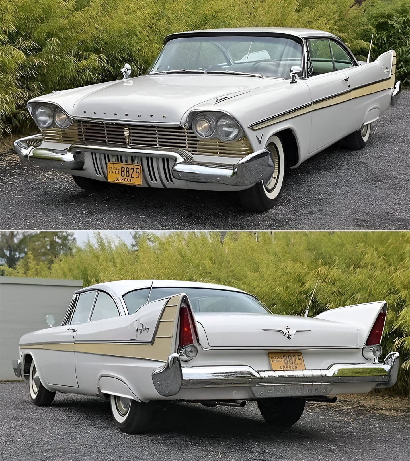 the Great - 1957 Plymouth Fury: This stunning white and gold 1957 ...
