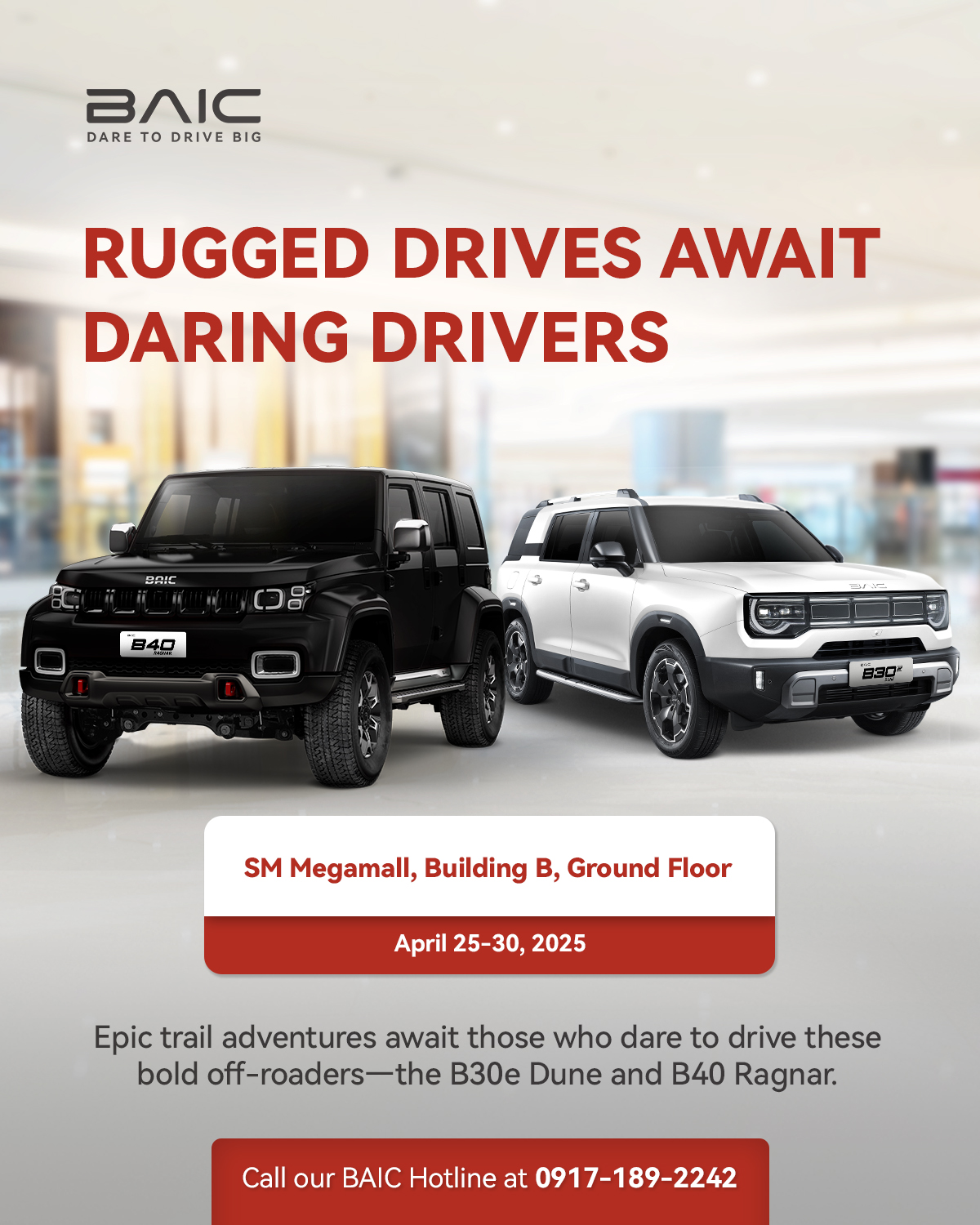 BAIC - Find off-road excellence in two exquisite drives! See the bold ...