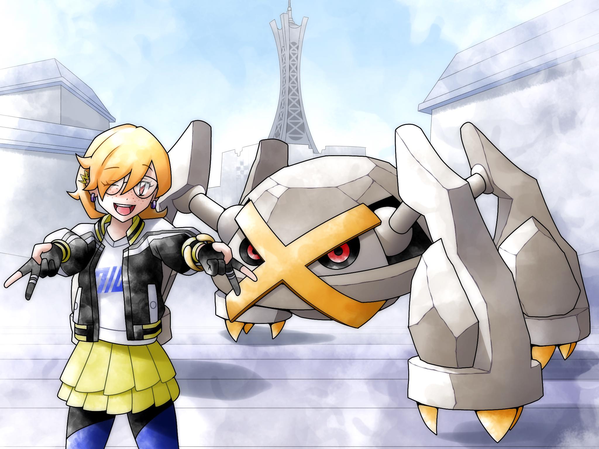 Metagross - The contrast between cute trainer and cool Metagross just ...