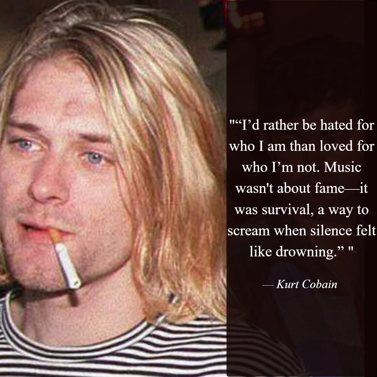 Rock - Kurt Cobain, born in 1967, was the frontman of Nirvana and a ...