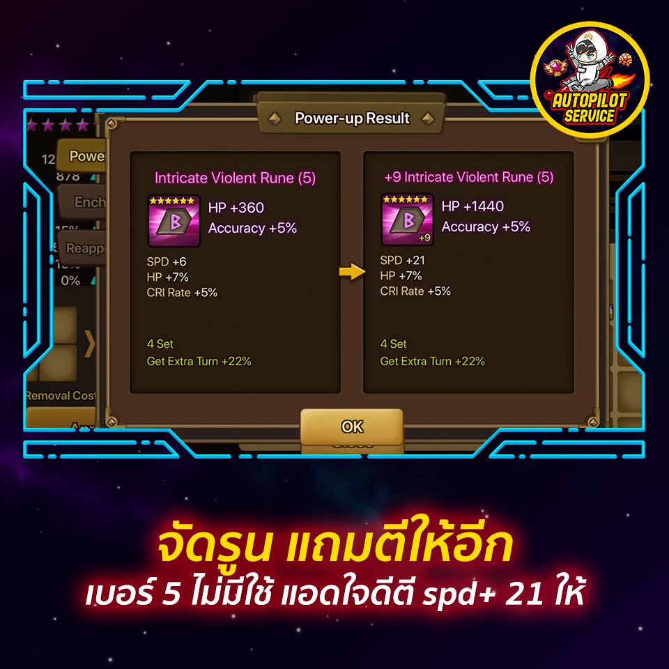 จัดรูนแล้วเห็นว่าเบอร์ 5 ขาด เลยตีให้เลย ผลออกมา!!! ป๊าดดด SPD + 21 เอา ...