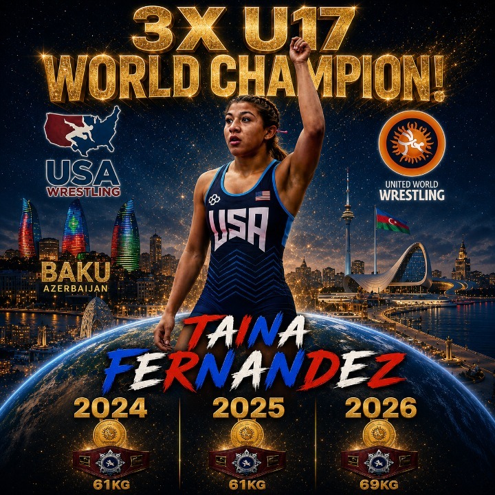 Taina Fernandez earns the gold medal at 69 kg at the U17 World