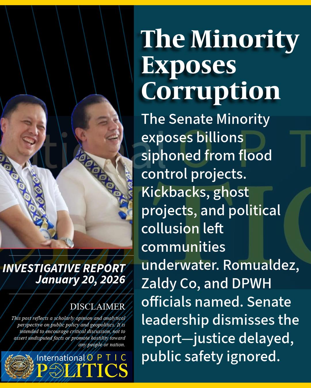 OPTIC Politics - Flooded Gates of Corruption: Senate... | Facebook