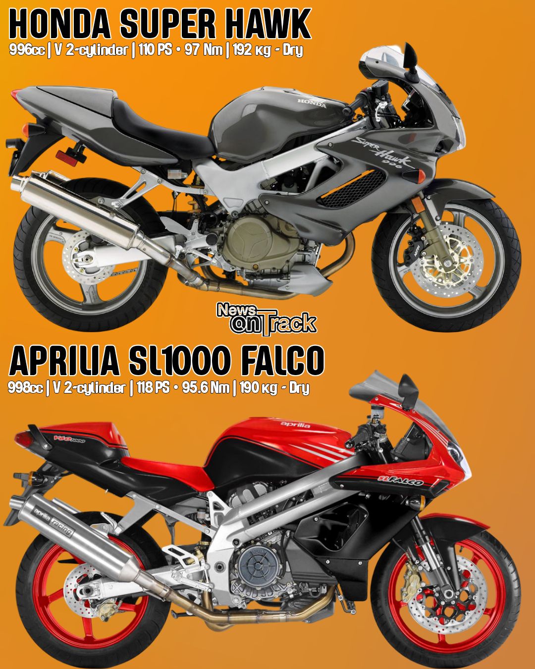 Battle of the late-90s V-twin underdogs, the Honda Super Hawk 996