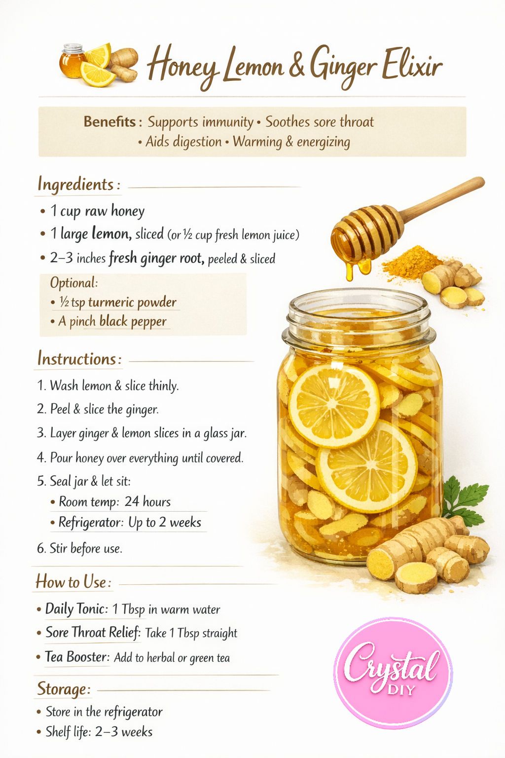 Learn - Honey, lemon & ginger nature’s comfort in a jar. This simple ...