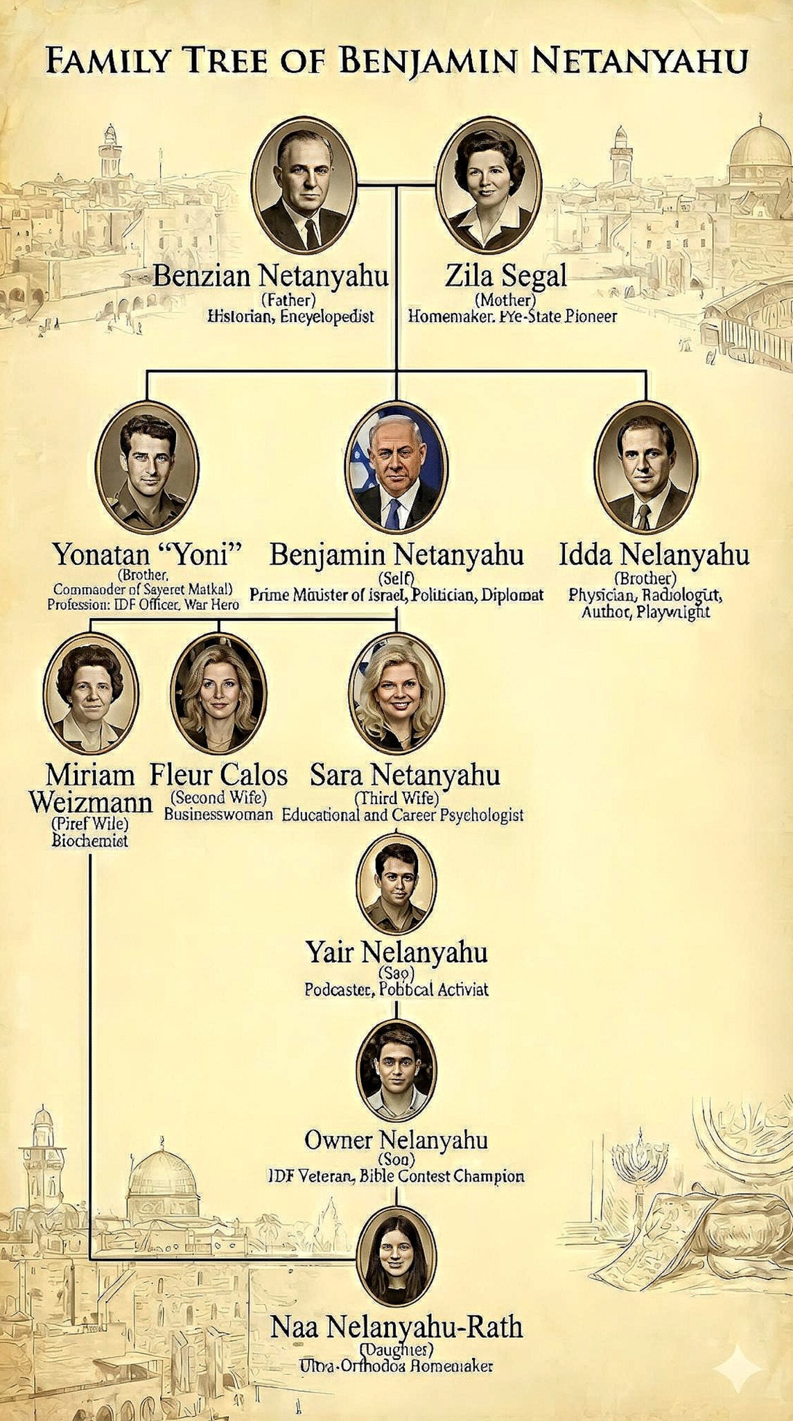 Garam - Family tree of Benjamin Netanyahu 🌲 ️ Prime minister of Israel ...