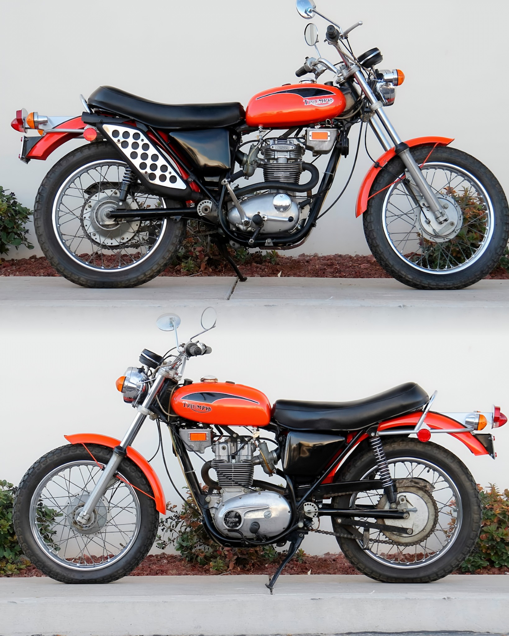 1971-Triumph-250cc-T250T-Barn-Find-Project. Has a BSA(B25)Tank on