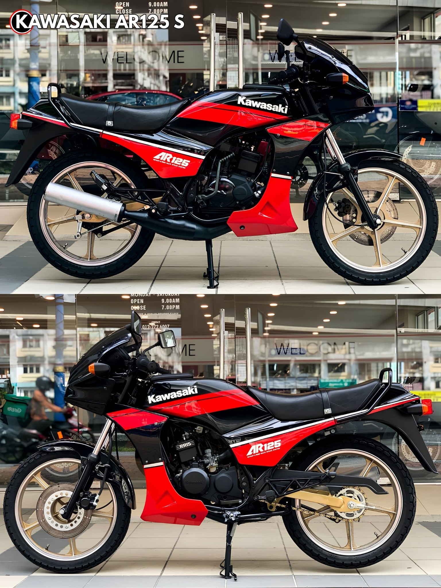 The Kawasaki AR125 is a lightweight two-stroke sportbike from the