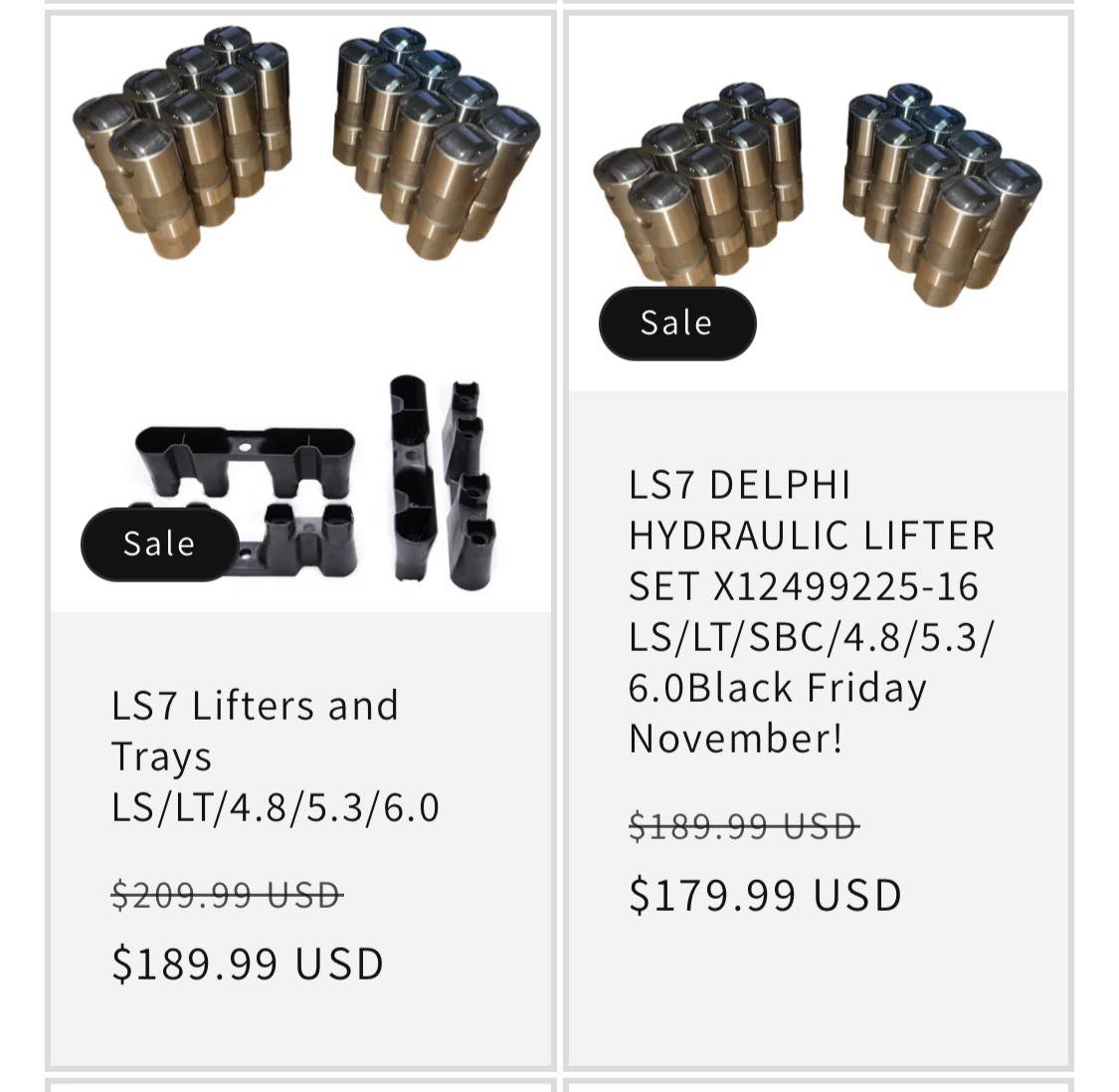 Genuine GM Performance LS Swap Chevrolet LS7 Lifters Fits LS1 LS2 LS3 (Full Set